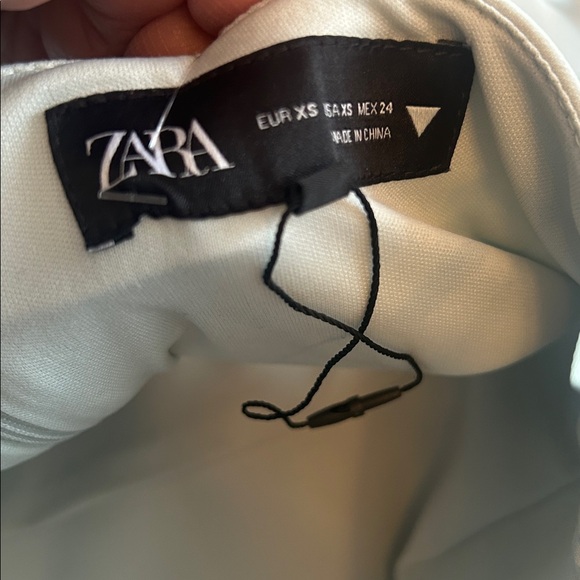 ZARA Fitted Midi Dress With Satin Bows Sea Green size extra small - Picture 16 of 16